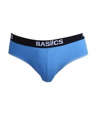 BASIICS by La Intimo Men`s Teal Cotton Spandex Everyday Active Brief