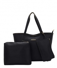 Lapis O Lupo Cutting Black Women Tote (Combo of 3)