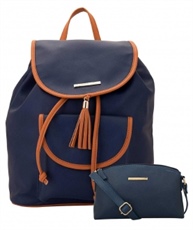 Lapis O Lupo Combo Lilac Women Backpack and Sling Bag (Blue,Blue)