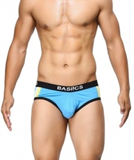 La Intimo Men`s Blue Polyester Spandex Transparent Window MiniCheek