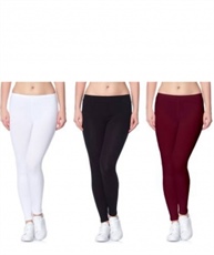  I KING LENGTH LEGGING (WHITE, MAROON, BLACK, SOLID)