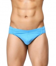 BASIICS by La Intimo Men`s Blue Cotton Spandex Breatheable Chic Brief