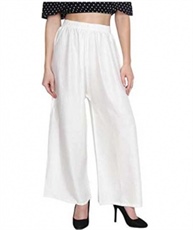  Women`s Rayon Palazzo Pant white