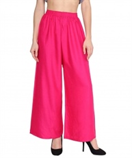  Women`s Rayon Palazzo Pant pink