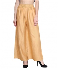  Women`s Rayon Palazzo Pant Creamish Yellow 