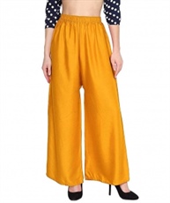  Women`s Rayon Palazzo Pant Yellow