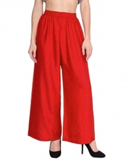  Women`s Rayon Palazzo Pant RED