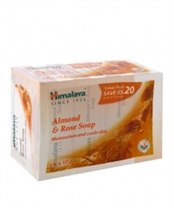 Himalaya Herbals Soap, Almond and Rose, 125gm (Pack of 4)