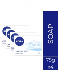 Nivea Creme Soft Soap, 75gm (Pack of 4)