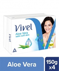 Vivel Aloe Vera Bathing Bar, 150gm (Pack of 4)