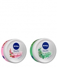 NIVEA Soft Light Moisturizer Berry Blossom With Vitamin E & Jojoba Oil, 100 ml & Soft Light Moisturizer Chilled Mint With Vitamin E & Jojoba Oil, 100 ml Combo