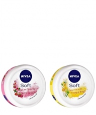 NIVEA Soft Light Moisturizer Berry Blossom With Vitamin E & Jojoba Oil, 200 ml & Soft Light Moisturizer Tropical Fruit With Vitamin E & Jojoba Oil, 200 ml Combo