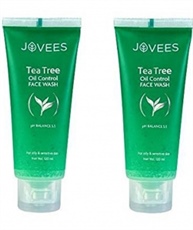 Jovees Tea Tree Oil Control Face Wash, 120 gm -Pack of 2