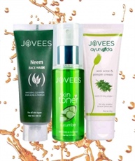 Jovees Acne Prone Skin Routine (Set of 3) Neem Face Wash & Cucumber Toner and Anti Acne Pimple Cream