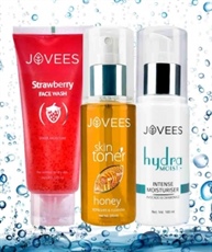 Jovees Dry Skin Routine (Set of 3) Strawberry Face Wash & Honey Skin Toner and Hydra Intense Moisturiser