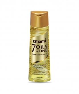 7 Oils in One- Damage Control Hair Oil Almond,Argan,Coconut,Walnut,Olive Oil,Jojoba Oil,Amla Seed Oil by Emami by Emami