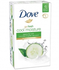 Dove Go Fresh Beauty Bar Soap Cool Moisture, 6 Count