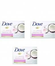 Dove Coconut Oil Beauty Bar Soap (100 gm) - Pack of 3