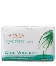 Patanjali Kanti Aloe Vera Body Cleanser Soap, 75Gm Pack Of 8