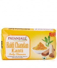 Patanjali Patanjali Kanti Haldichandan Body Cleanser Soap, 75 gm (Pack of 4)