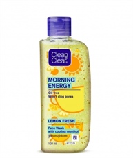 Clean & Clear Morning Energy Lemon Fresh Face Wash, Yellow, 100 ml