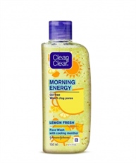 Clean & Clear Morning Energy Lemon Fresh Face Wash, Yellow, 150 ml