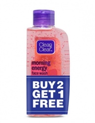 Clean & Clear Morning Energy Facewash, Berry, 100ml (Buy 2 Get 1 Free)