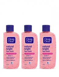 Clean & Clear Natural Bright Facewash, 100ml (Pack of 3)