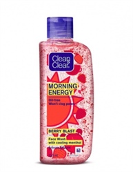 Clean & Clear Morning Energy Berry Blast Face Wash, Red, 150 ml