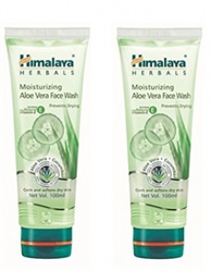 Himalaya Herbals Moisturizing Aloe Vera Face Wash,100ml (Pack of 2)