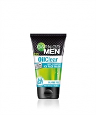 Garnier Men Oil Clear Clay D-Tox Deep Cleansing Icy Face Wash, 100gm