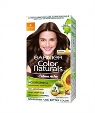 Garnier Color Naturals Crème hair color, Shade 4 Brown, 70ml + 60gm