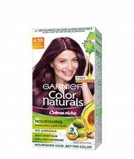 Garnier Color Naturals Crème hair color, Shade 4.20 Wine Burgundy, 70ml + 60gm