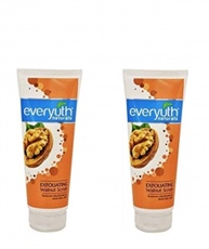 Everyuth Exfoliating Walnut Face Scrub (50 gm*2 qty), For Blackheads and Dead Skin Cells