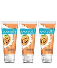 Everyuth Naturals Exfoliating Walnut Scrub with nano Multi Vit A 200gm, (Pack of 3)