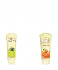 Lotus Herbals Frujuvenate Skin Perfecting and Rejuvenating Fruit Pack, 60gm & Lotus Herbals Apriscrub Fresh Apricot Scrub, 100gm