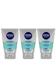 Nivea Men Oil Control Face Wash 10X whitening, 100 gm (Pack of 3)