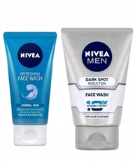 NIVEA Face Wash, Refreshing With Vitamin E & Hydra HQ, 150ml and NIVEA MEN Face Wash, Dark Spot Reduction, 100ml