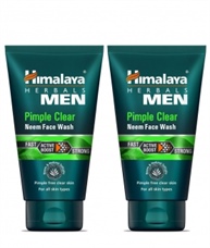 Himalaya Herbals Men Pimple Clear Neem Face Wash, 100ml (Pack of 2)