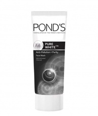 Ponds Pure White Anti Pollution Activated Charcoal Face Wash, 150 gm