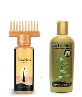 Indulekha Bringha Hair Oil 100 Ml And Hair Cleanser 200 Ml