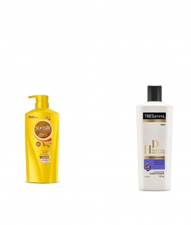 Sunsilk Nourishing Soft & Smooth Shampoo 650ml & TRESemme Hair Fall Defense Conditioner, 190ml