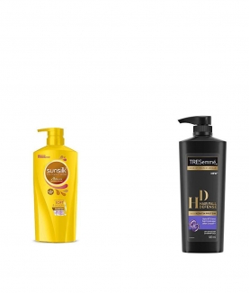 Sunsilk Nourishing Soft & Smooth Shampoo 650ml & TRESemme Hair Fall Defense Shampoo, 580ml