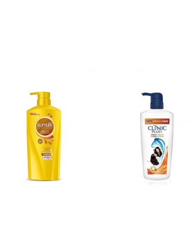 Sunsilk Nourishing Soft & Smooth Shampoo 650ml & Clinic Plus Strong & Extra Thick Shampoo 650 ml