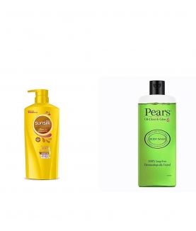 Sunsilk Nourishing Soft & Smooth Shampoo 650ml & Pears Oil Clear and Glow Shower Gel, 250ml