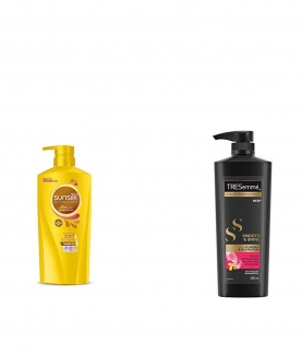 Sunsilk Nourishing Soft & Smooth Shampoo 650ml & TRESemme Smooth and Shine Shampoo, 580ml