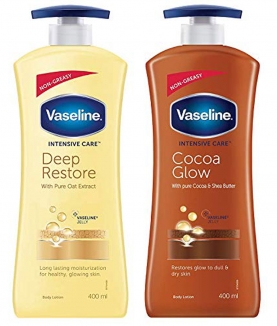 Vaseline Intensive Care Deep Restore Body Lotion, 400 ml & Vaseline Intensive Care Cocoa Glow Body Lotion, 400 ml