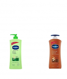 Vaseline Intensive Care Aloe Fresh Body Lotion, 400 ml & Vaseline Intensive Care Cocoa Glow Body Lotion, 400 ml