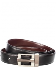 Alfami Mens PU Leather Belt, Hook Buckle, Smooth Texas Pattern Free size upto 42 inch waist