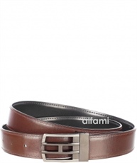 Alfami Mens PU Leather Belt, Hook Buckle, Smooth Texas Pattern Free size upto 42 inch waist, (Pack of 1)